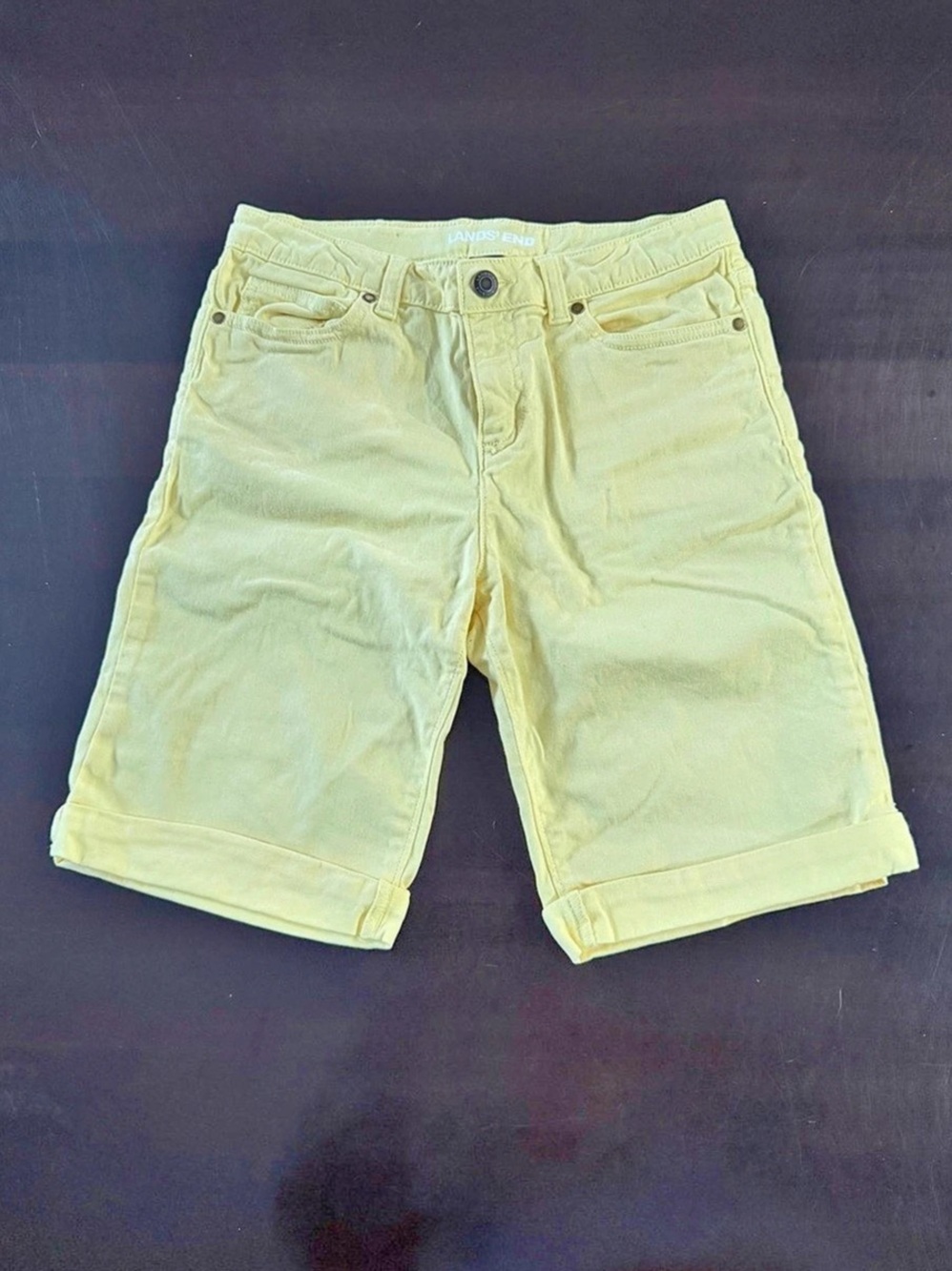 Lands' End Bermuda Shorts Yellow Size 14
